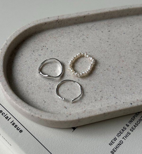  「〈GOLDY/ゴールディ〉淡水パール3SETリング」|リング|シルバー