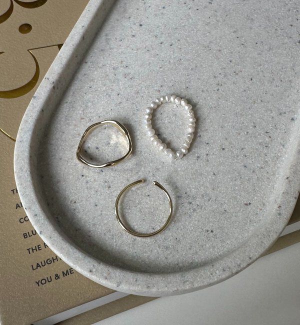  「〈GOLDY/ゴールディ〉淡水パール3SETリング」|リング|