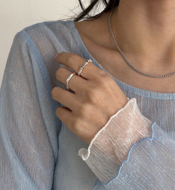  「〈GOLDY/ゴールディ〉ビーズMIX2SETリング」|リング|シルバー