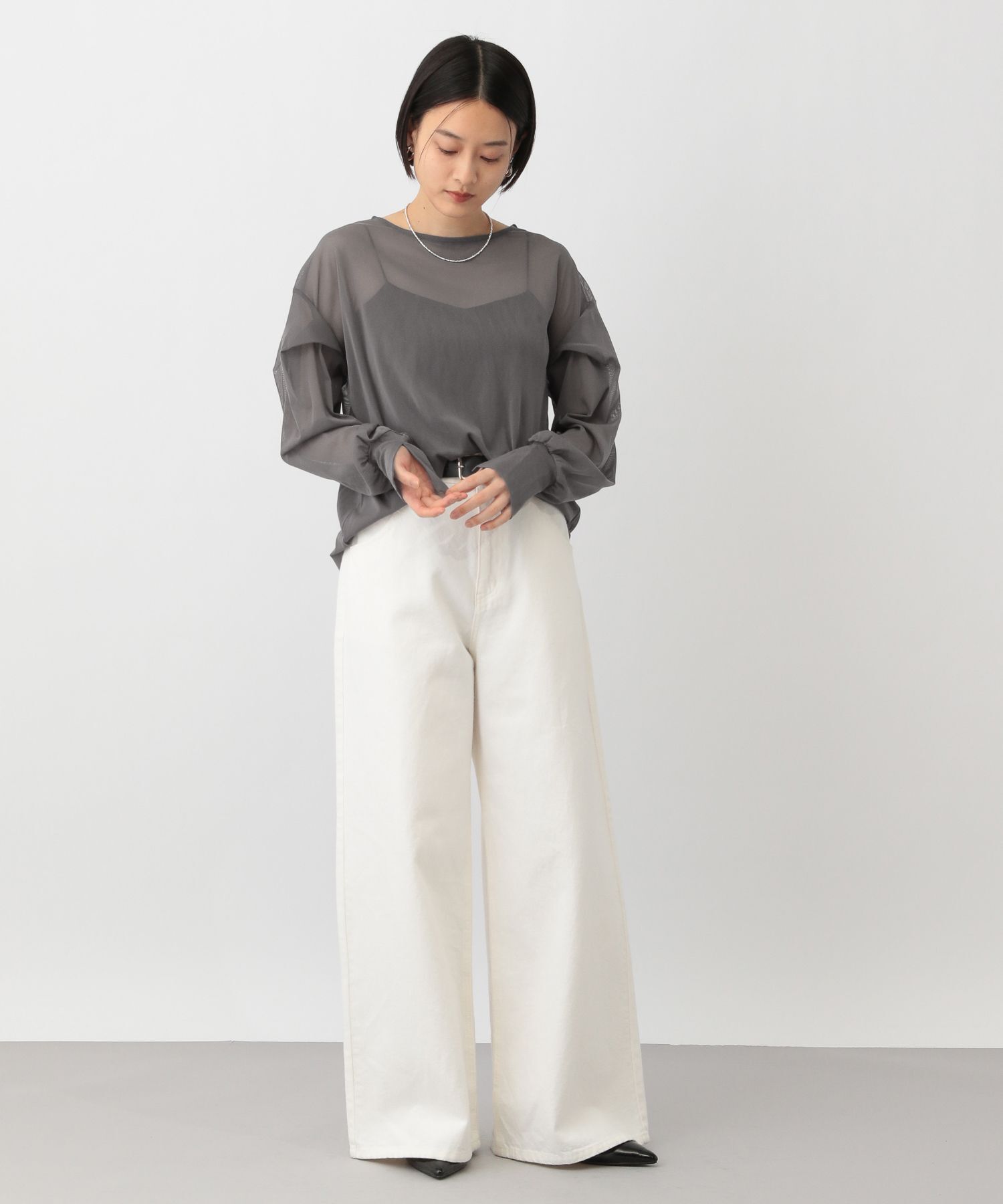 A part by 「チュールパフプルオーバー長袖」|シャツ・ブラウス|