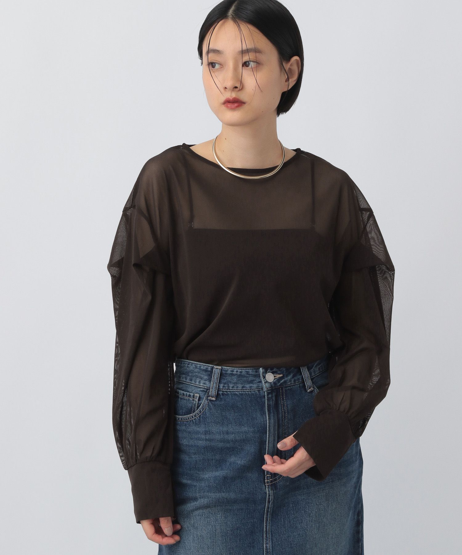 A part by 「チュールパフプルオーバー長袖」|シャツ・ブラウス|