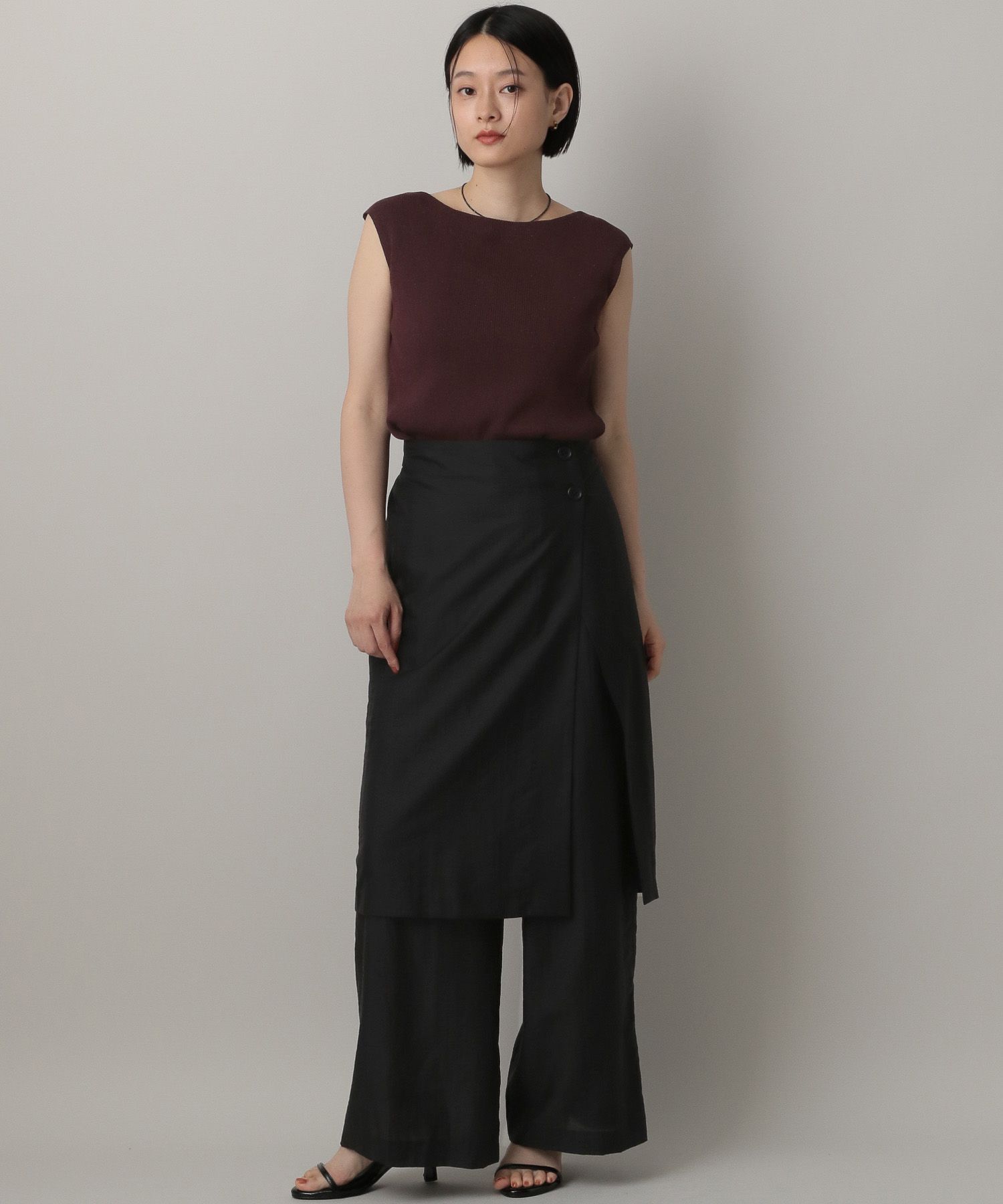 A part by 「シアースカートツキパンツ」|スラックス|