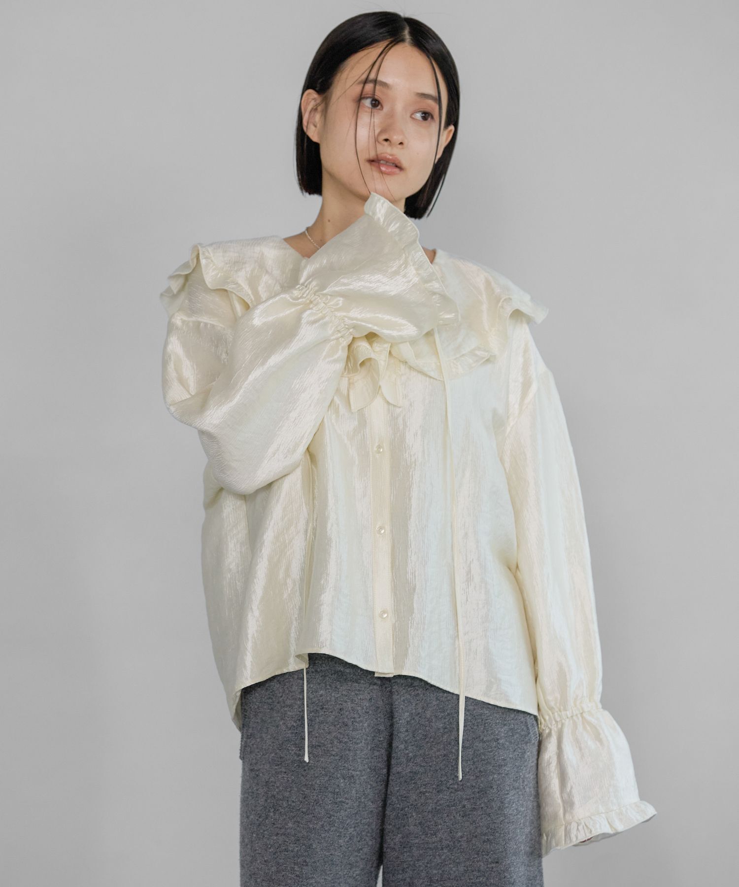 A part by 「ビックカラーラッフルブラウス」|シャツ・ブラウス|