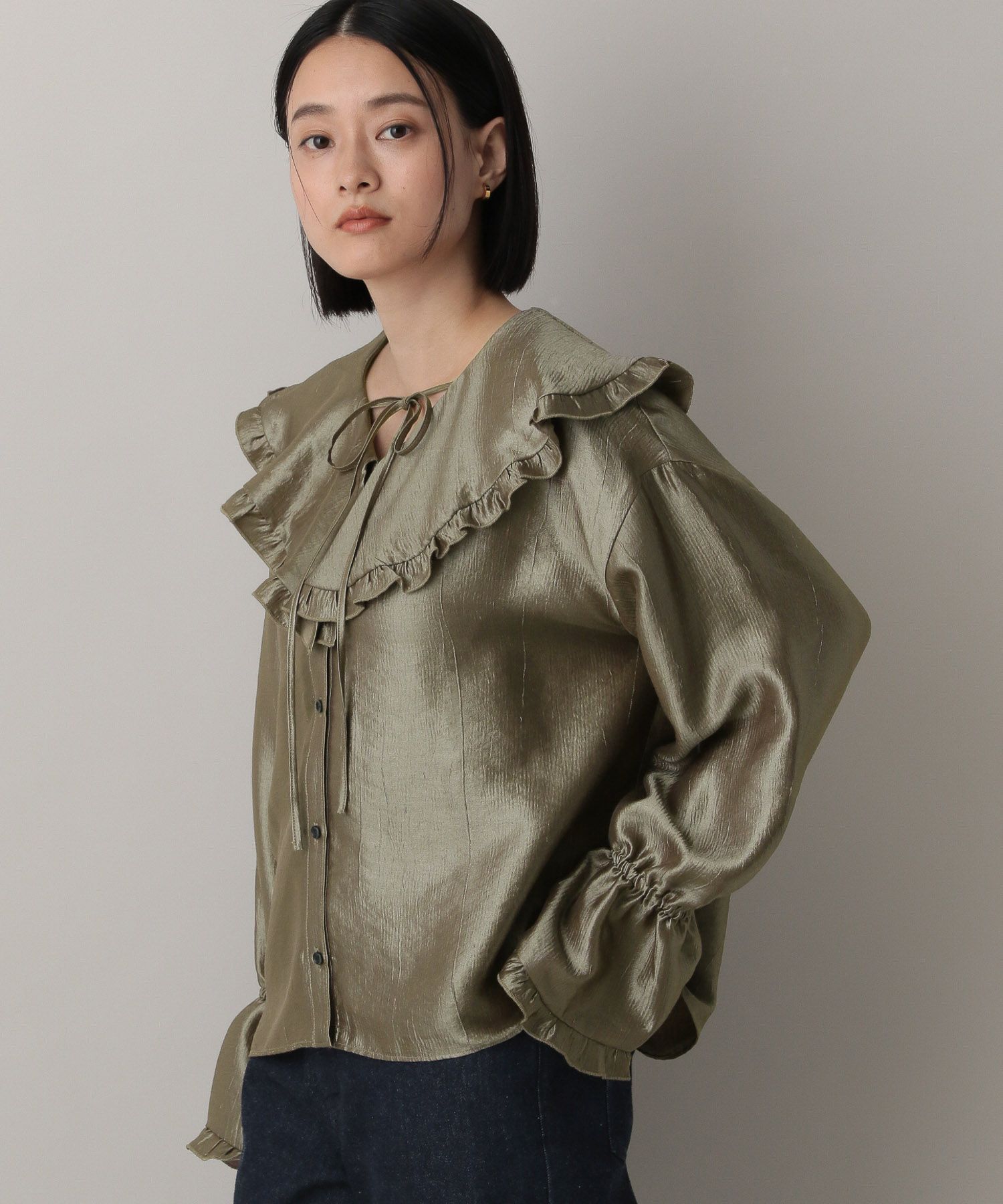 A part by 「ビックカラーラッフルブラウス」|シャツ・ブラウス|