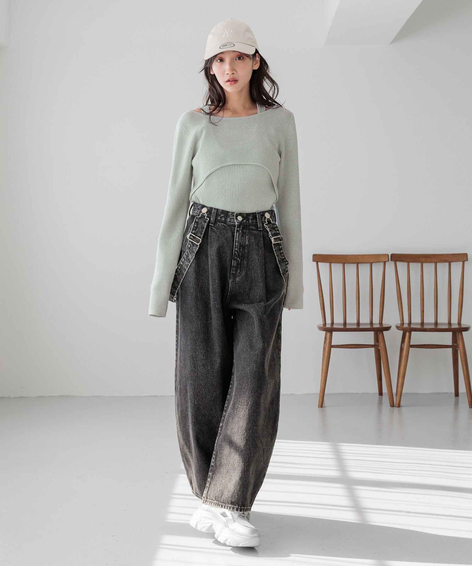 LOWRYS FARM「ＣＯＮＥサスツキカーブデニム」|デニム|