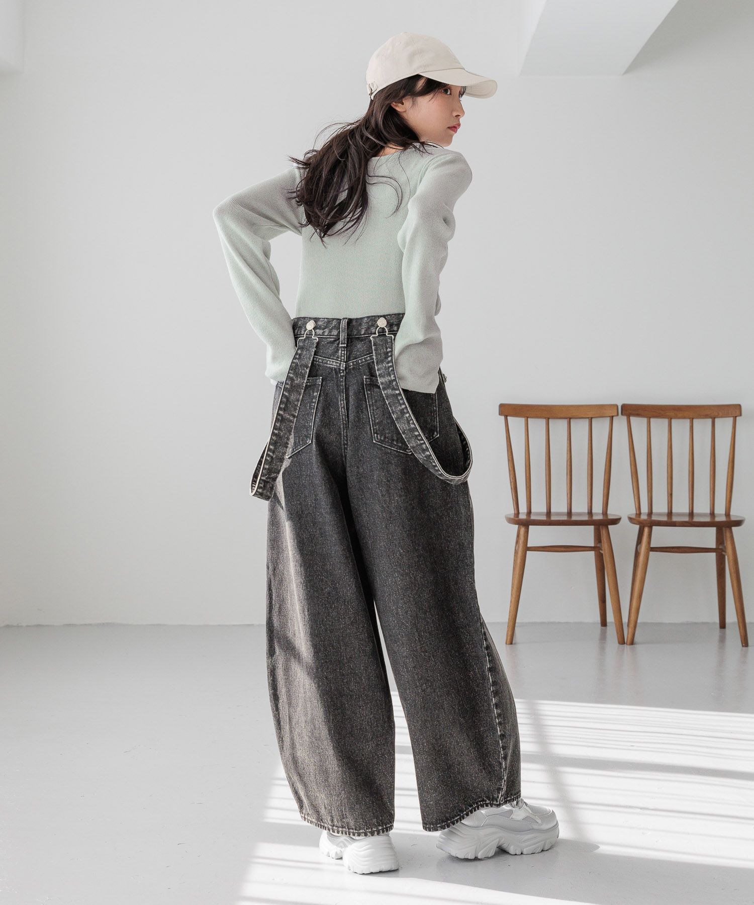 LOWRYS FARM「ＣＯＮＥサスツキカーブデニム」|デニム|