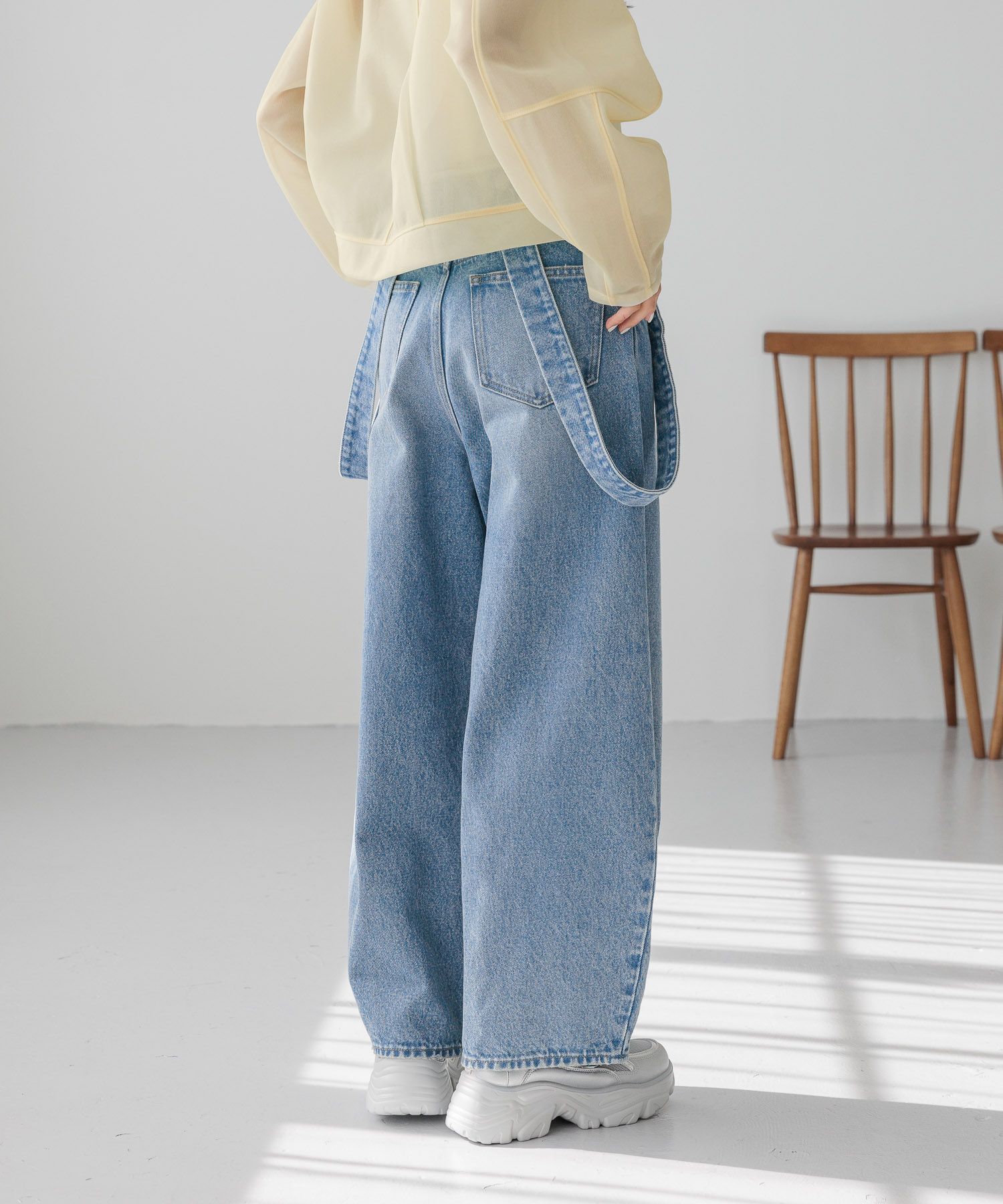 LOWRYS FARM「ＣＯＮＥサスツキカーブデニム」|デニム|