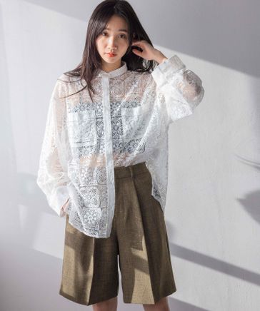 LOWRYS FARM「メランジツイルハーフパンツ」|その他|