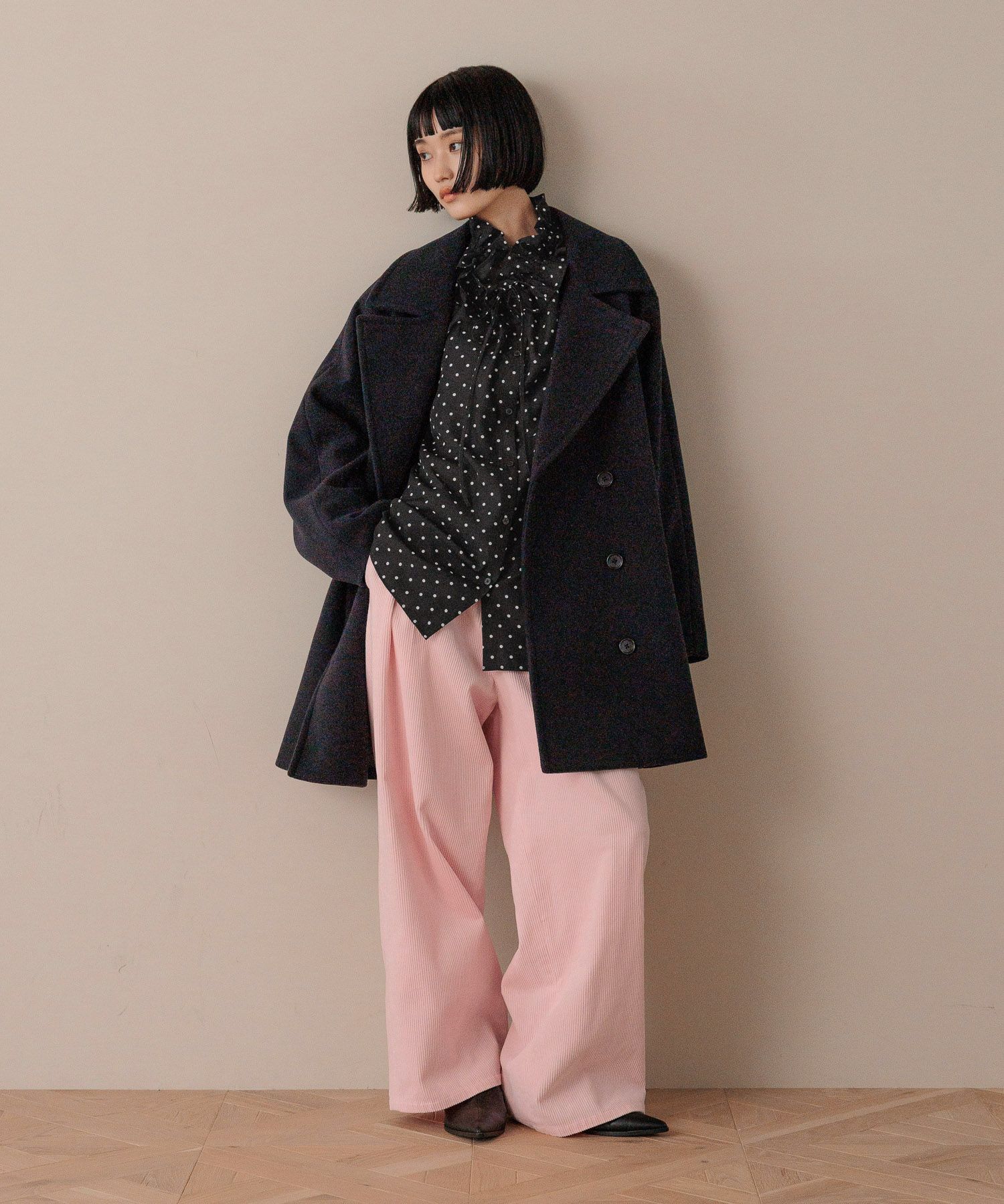 LOWRYS FARM「コーデュロイワイドパンツ」|チノ|