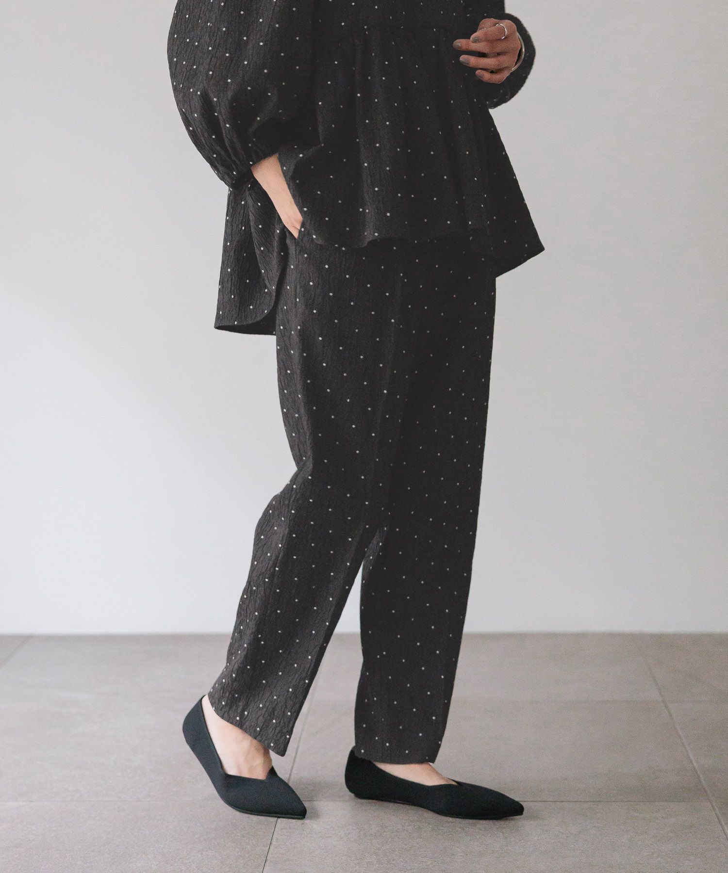  「【入卒／セレモニー】ジャガードテーパードパンツ」|スラックス|