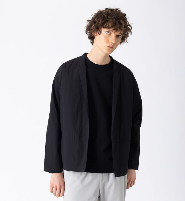 ABAHOUSE「ペーパーナイロン ストレッチ ポケッタブル ジャケット」|その他|ブラック