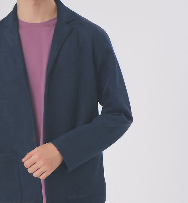 ABAHOUSE「【セットアップ対応】ネオ スエード ボタンレス  カーディガン ジャケット」|その他|