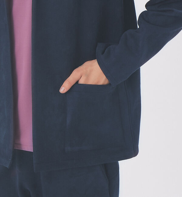 ABAHOUSE「【セットアップ対応】ネオ スエード ボタンレス  カーディガン ジャケット」|その他|