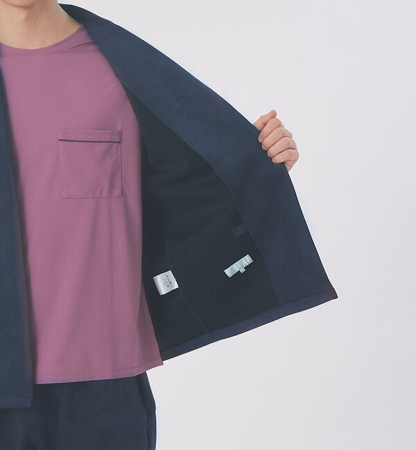 ABAHOUSE「【セットアップ対応】ネオ スエード ボタンレス  カーディガン ジャケット」|その他|