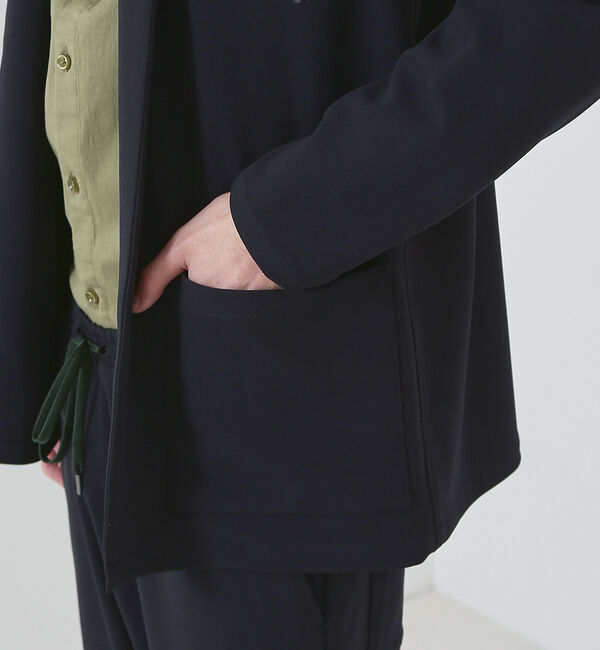 ABAHOUSE「【セットアップ対応】ハイストレッチ ジョーゼット ボタンレス ジャケット / カ」|その他|