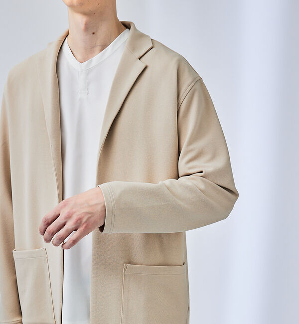 ABAHOUSE「【セットアップ対応】ハイストレッチ ジョーゼット カーディガン/ジャケット」|カーディガン|