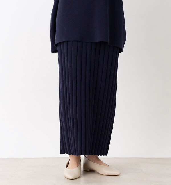 Rouge vif「ニットタイトスカート」|スカート|ネイビー