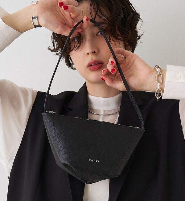 Rouge vif「【YAHKI/ヤーキ】SHRINK W FACE変形ショルダーバッグ」|ショルダー・メッセンジャー|ブラック