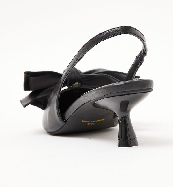 AU BANNISTER「【LAROUTE】リボンクリップ スリングバックパンプス」|パンプス|