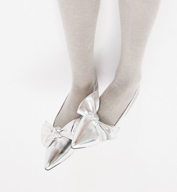 AU BANNISTER「【LAROUTE】リボンクリップ スリングバックパンプス」|パンプス|