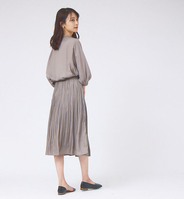 abahouse mavie「ヴィンテージサテンミモレ丈スカート」|スカート|