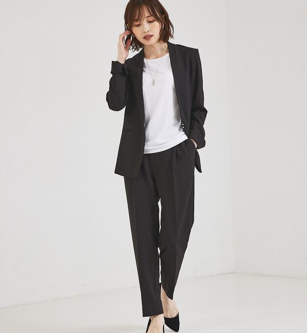 abahouse mavie「【エニデイカセット】タックテーパードパンツ」|スラックス|