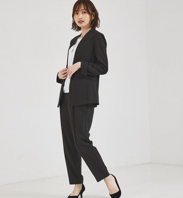 abahouse mavie「【エニデイカセット】タックテーパードパンツ」|スラックス|