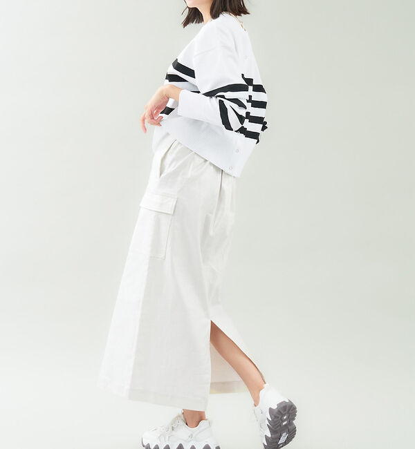 abahouse mavie「箔&綿ストレッチカーゴスカート」|スカート|