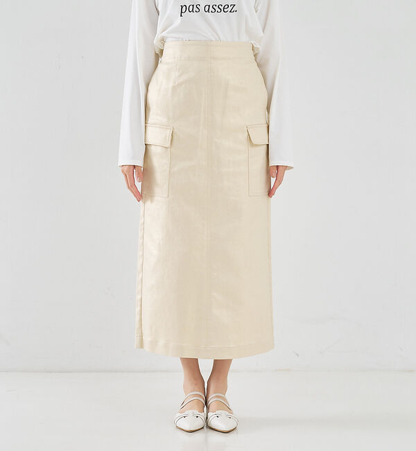 abahouse mavie「箔&綿ストレッチカーゴスカート」|スカート|