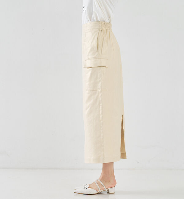 abahouse mavie「箔&綿ストレッチカーゴスカート」|スカート|