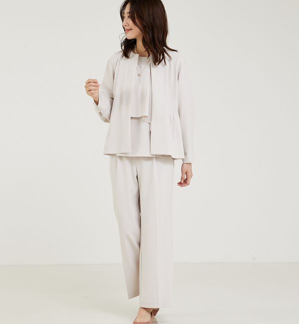 abahouse mavie「【WEB Domani掲載】【セットアップ対応/エニデイカセット】ノーカラーボレ」|ノーカラージャケット|