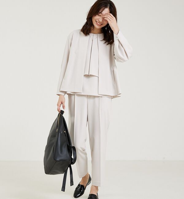 abahouse mavie「【WEB Domani掲載】【セットアップ対応/エニデイカセット】ノーカラーボレ」|ノーカラージャケット|