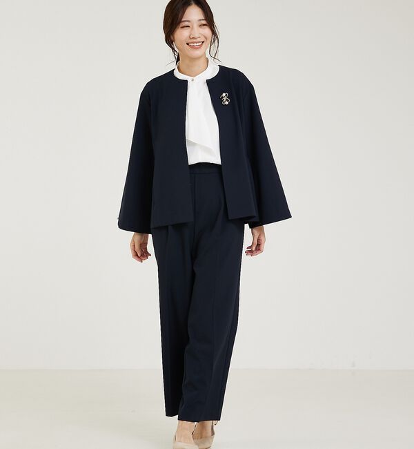 abahouse mavie「【WEB Domani掲載】【セットアップ対応/エニデイカセット】ノーカラーボレ」|ノーカラージャケット|