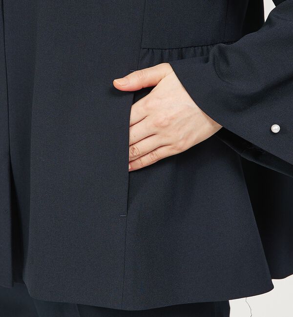 abahouse mavie「【WEB Domani掲載】【セットアップ対応/エニデイカセット】ノーカラーボレ」|ノーカラージャケット|