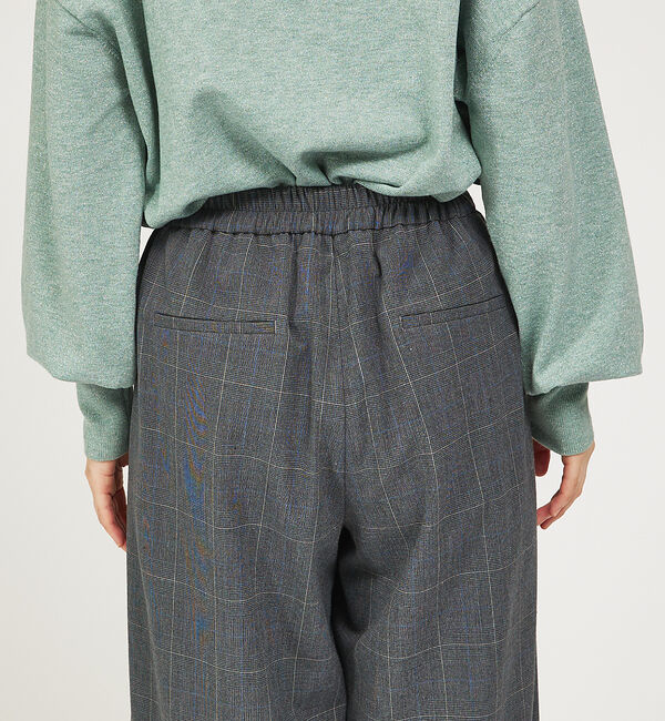 abahouse mavie「グレンチェックタックワイドパンツ」|その他|