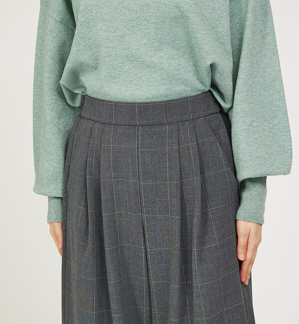 abahouse mavie「グレンチェックタックワイドパンツ」|その他|