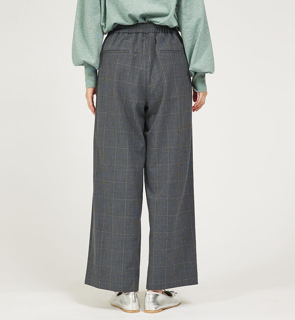 abahouse mavie「グレンチェックタックワイドパンツ」|その他|