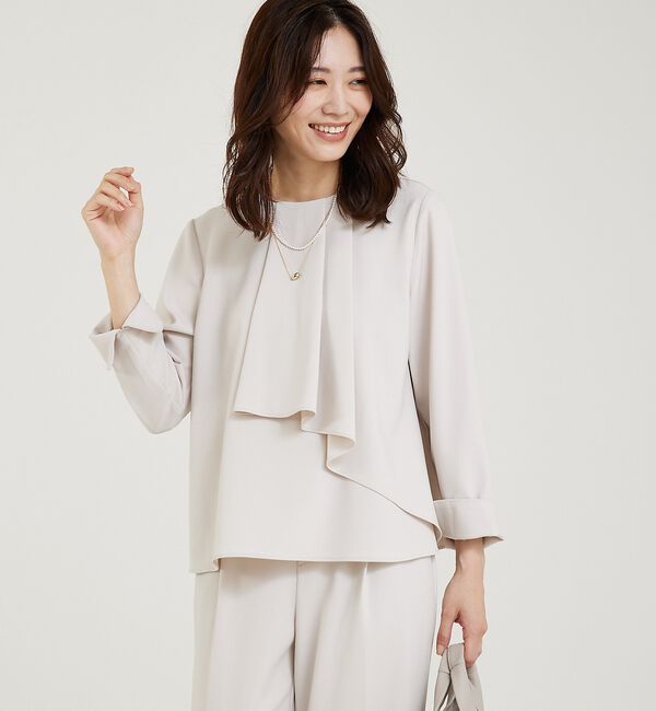 abahouse mavie「【上下２点セット/エニデイカセット】タックフレアーセットアップ」|スーツ|