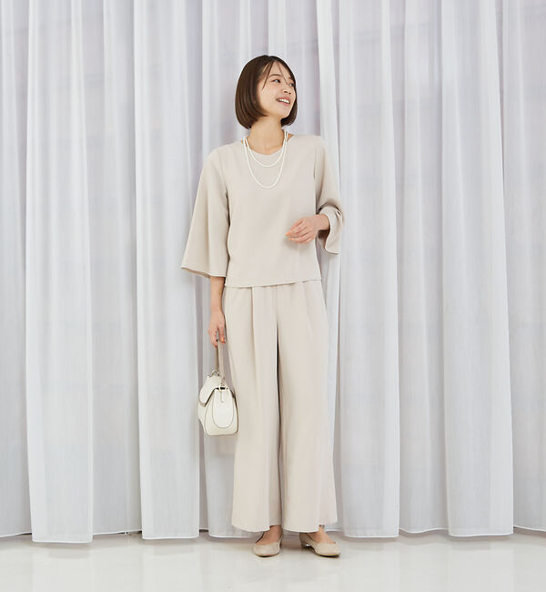 abahouse mavie「【販売店舗限定！上下２点セット】フレアブラウス&times;ワイドパンツセットアップ」|ワンピース|