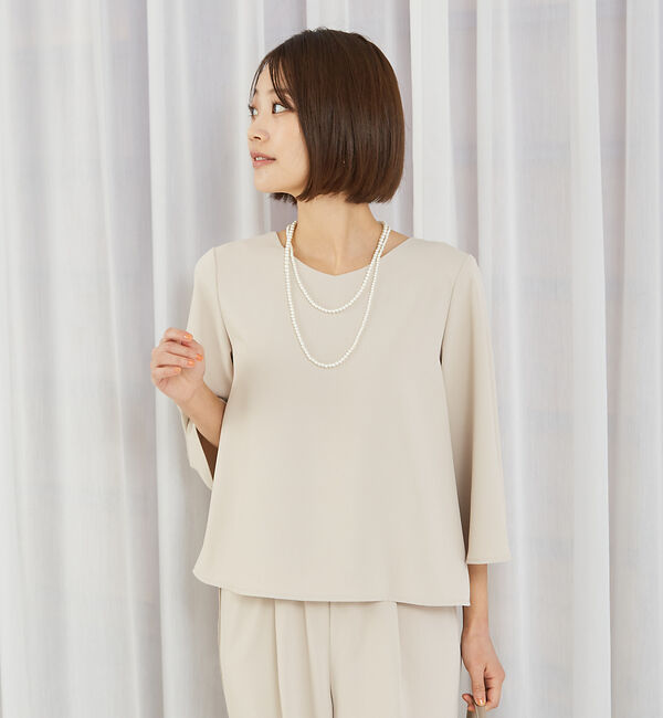 abahouse mavie「【販売店舗限定！上下２点セット】フレアブラウス&times;ワイドパンツセットアップ」|ワンピース|