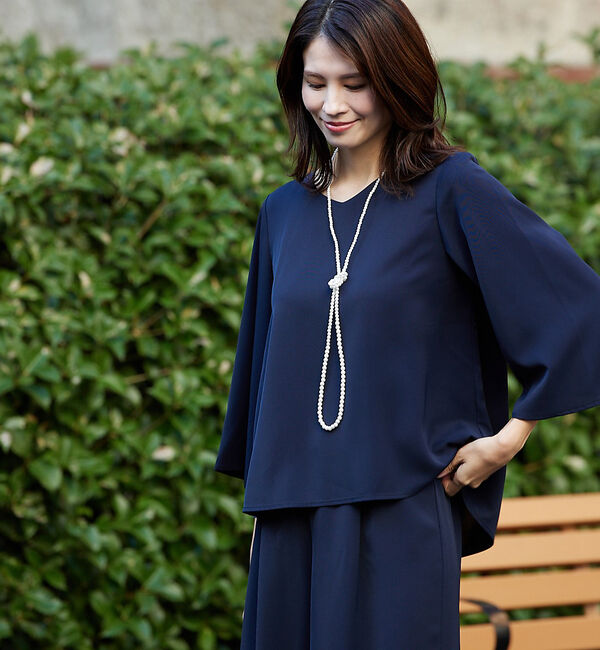 abahouse mavie「【販売店舗限定！上下２点セット】フレアブラウス&times;ワイドパンツセットアップ」|ワンピース|