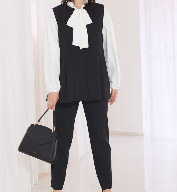 abahouse mavie「【エニデイカセット】タック切り替えジレ/セミオケ/きれいめ/レイヤード/ベスト/」|ベスト・ジレ|