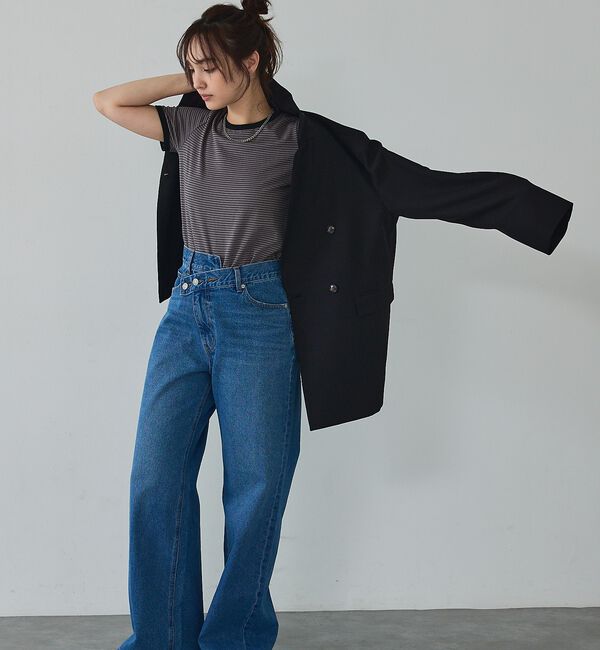 abahouse mavie「【総裏】ダブルジャケット/フリーサイズ/春アウター/長袖/春服」|その他|