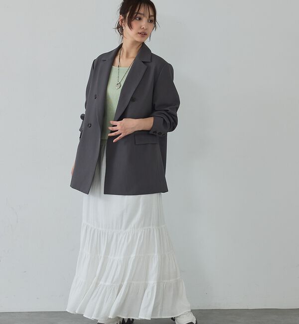 abahouse mavie「【総裏】ダブルジャケット/フリーサイズ/春アウター/長袖/春服」|その他|
