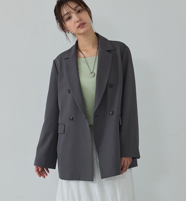 abahouse mavie「【総裏】ダブルジャケット/フリーサイズ/春アウター/長袖/春服」|その他|