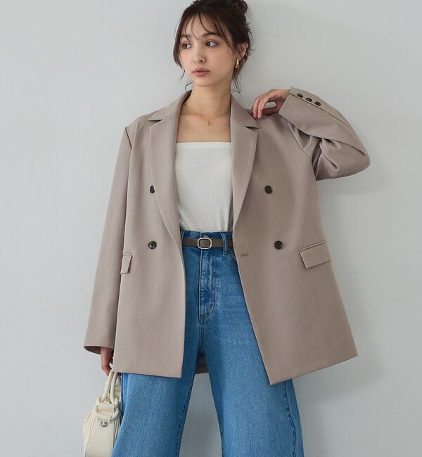 abahouse mavie「【総裏】ダブルジャケット/フリーサイズ/春アウター/長袖/春服」|その他|