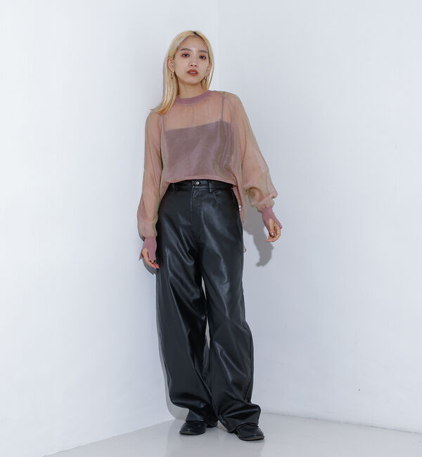 NOMINE「フェイクレザー カーブ パンツ」|その他|