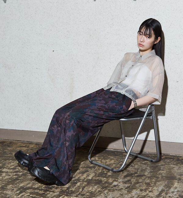 NOMINE「ハーフスリーブ シアー シャツ」|シャツ・ブラウス|