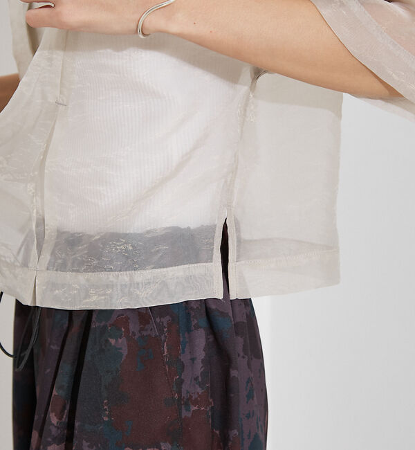 NOMINE「ハーフスリーブ シアー シャツ」|シャツ・ブラウス|