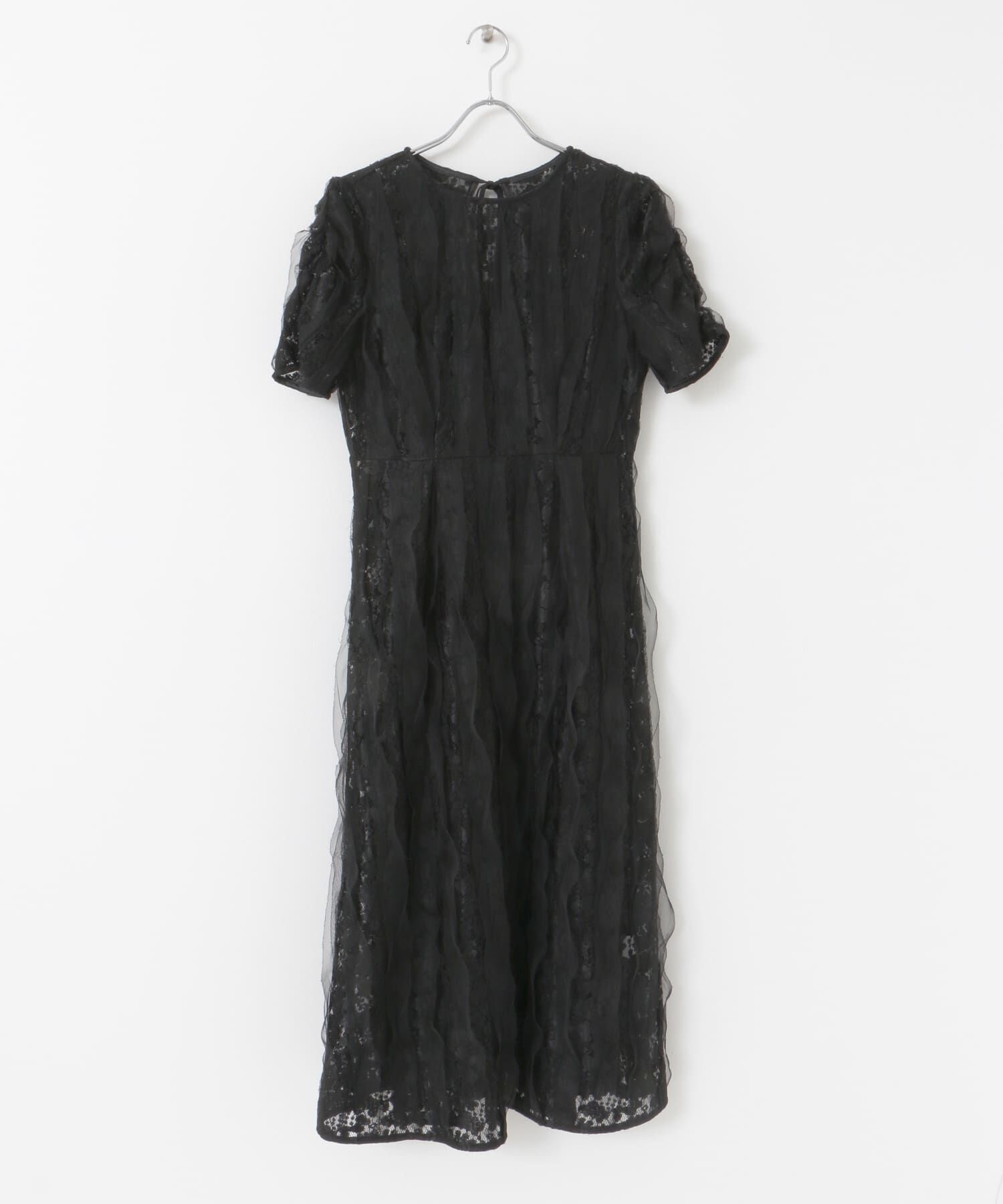 URBAN RESEARCH ROSSO「kaene　リボンチュールエプロンドレス」|ワンピース|